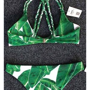 Banana Leaf Palm Print Bikini (cheeky)